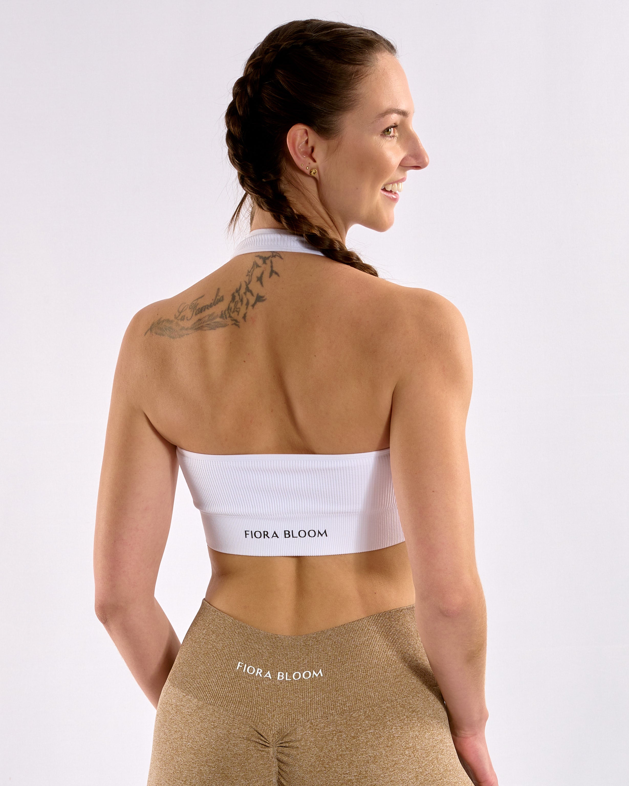 Seamless Ribbed Top Weiss