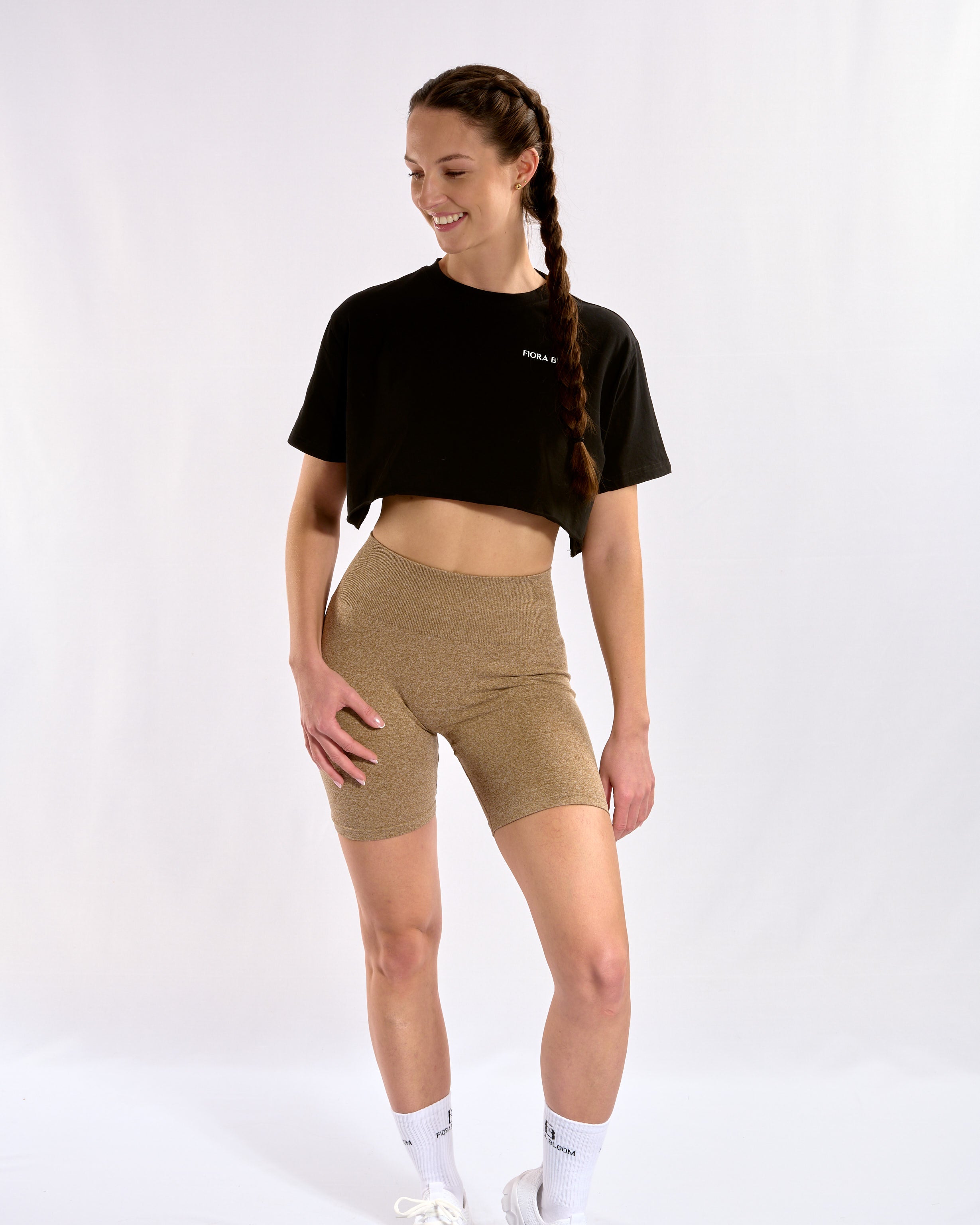 Seamless Crop Top Black