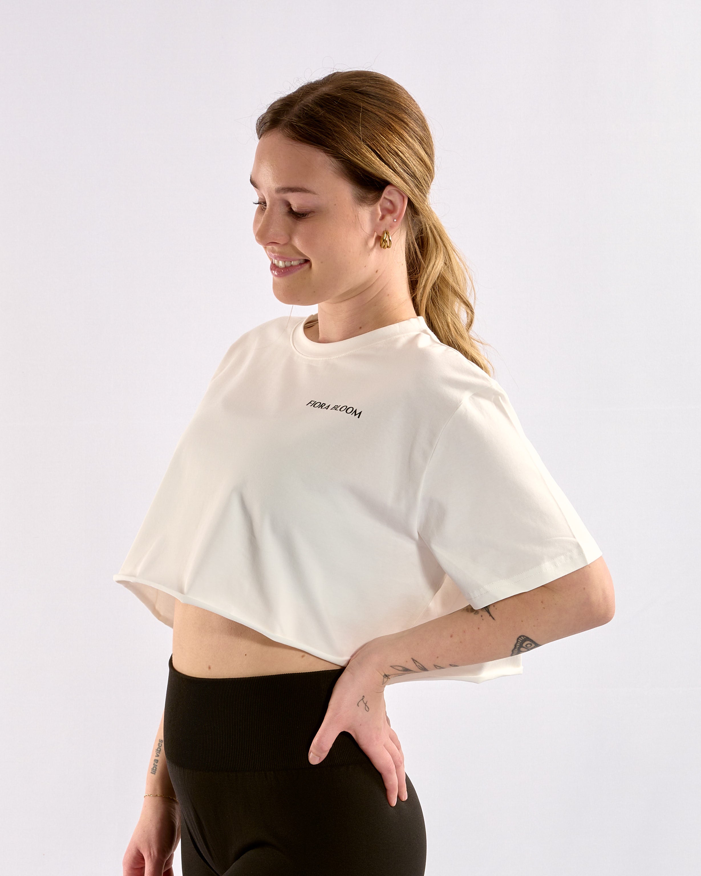 Seamless Crop Top White