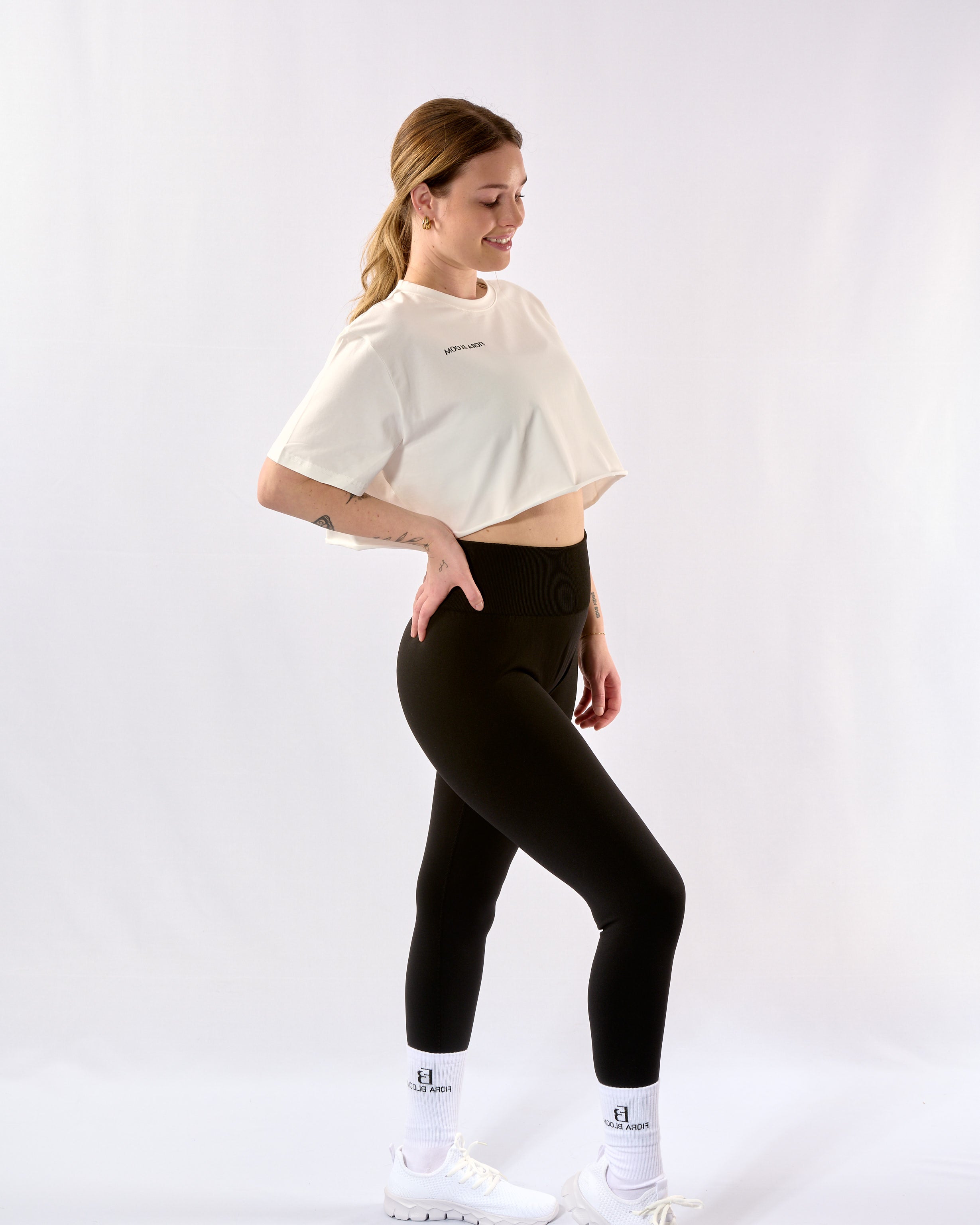 Seamless Crop Top White