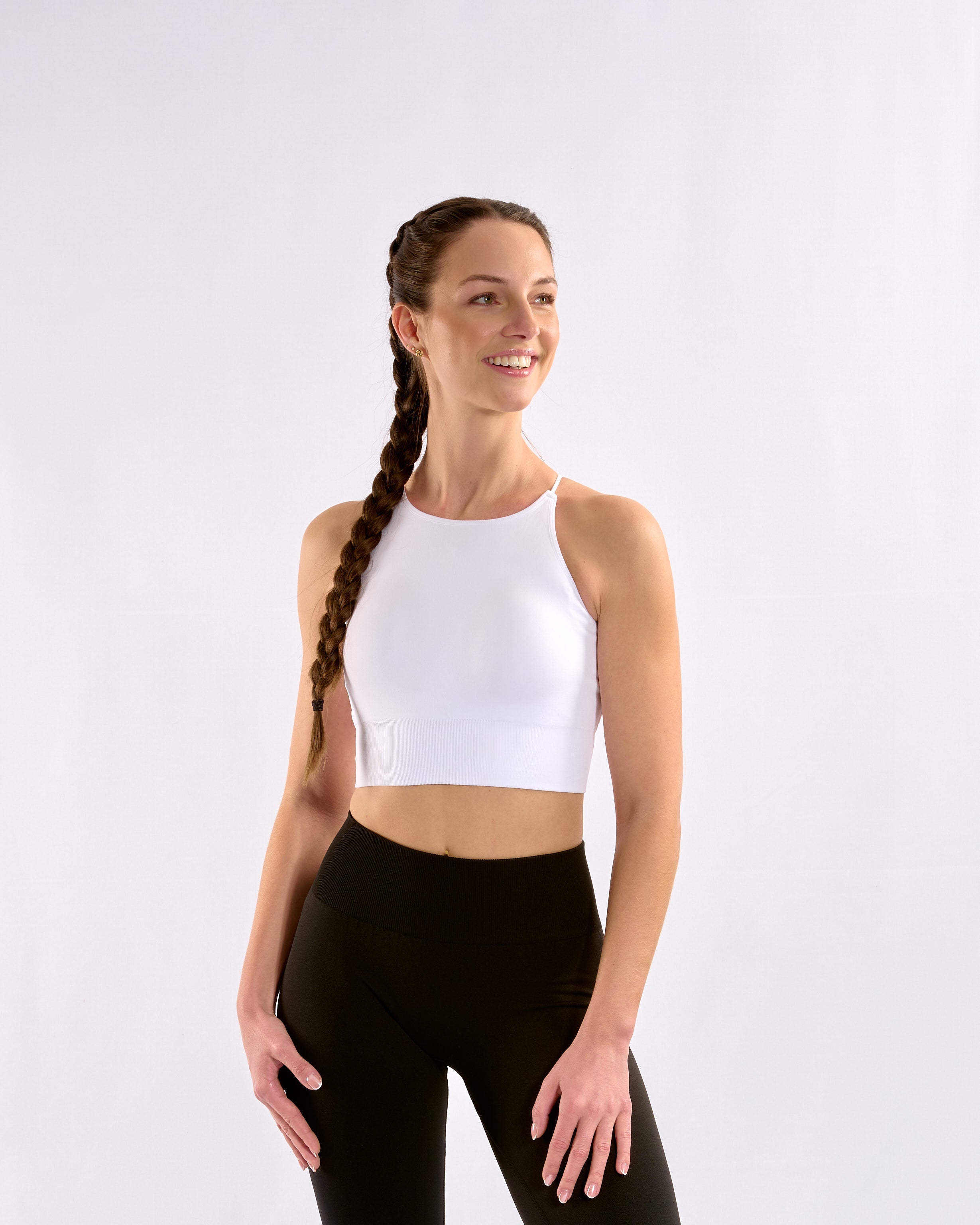 Backless Crossback Top White