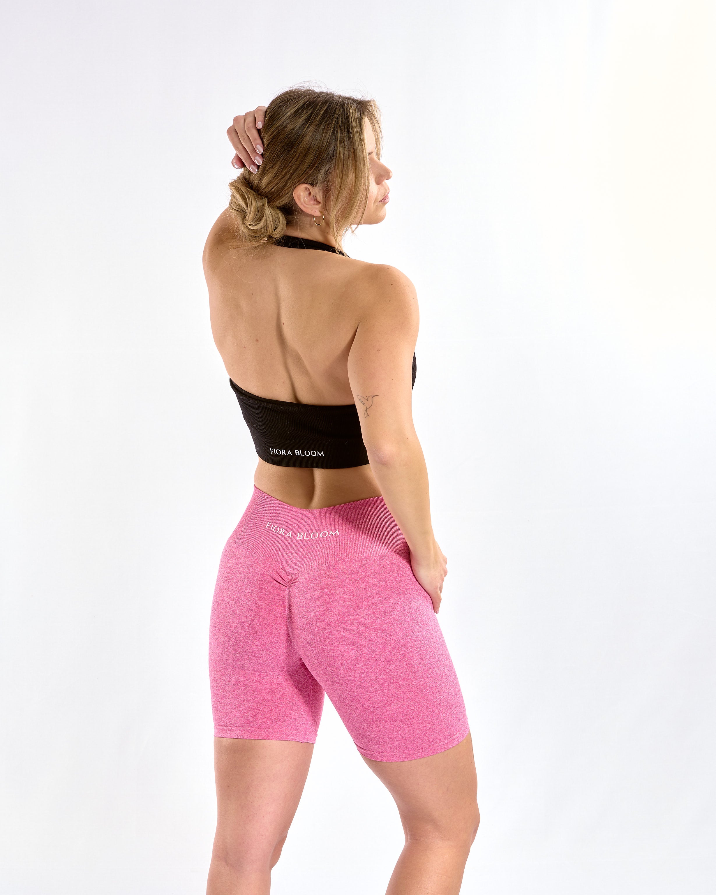 Seamless Ribbed Top Schwarz