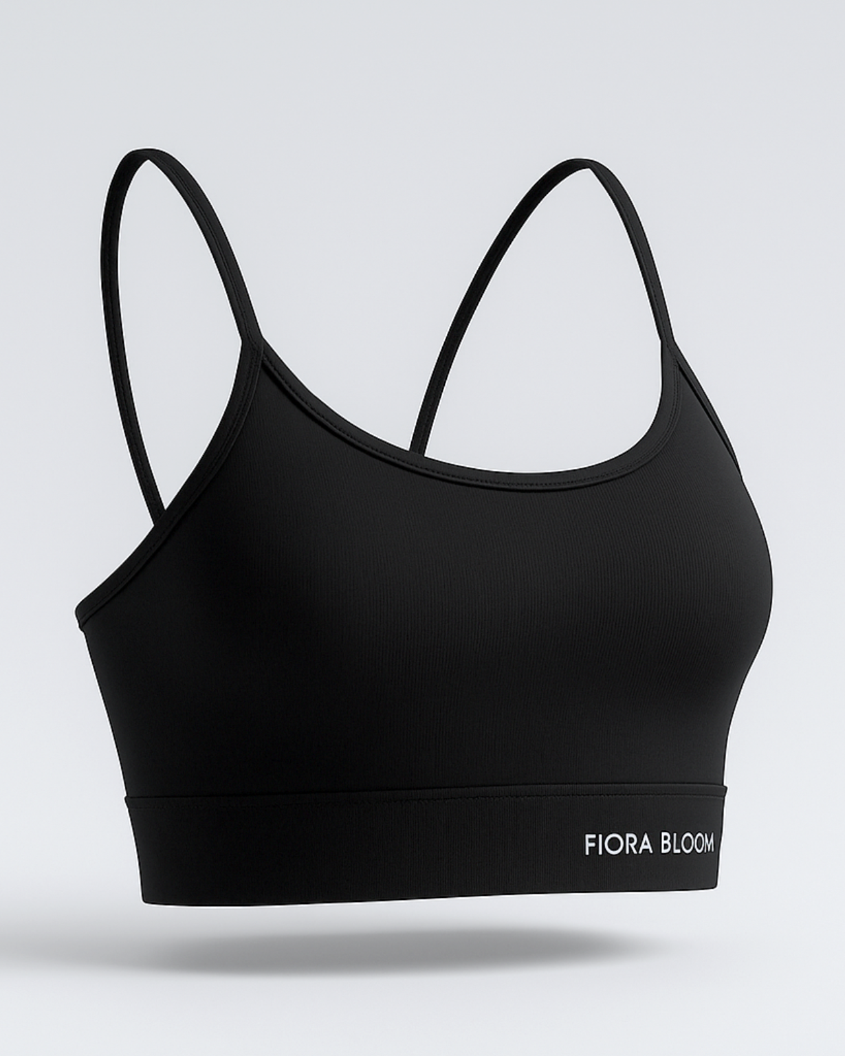 Seamless Crossback Top Schwarz