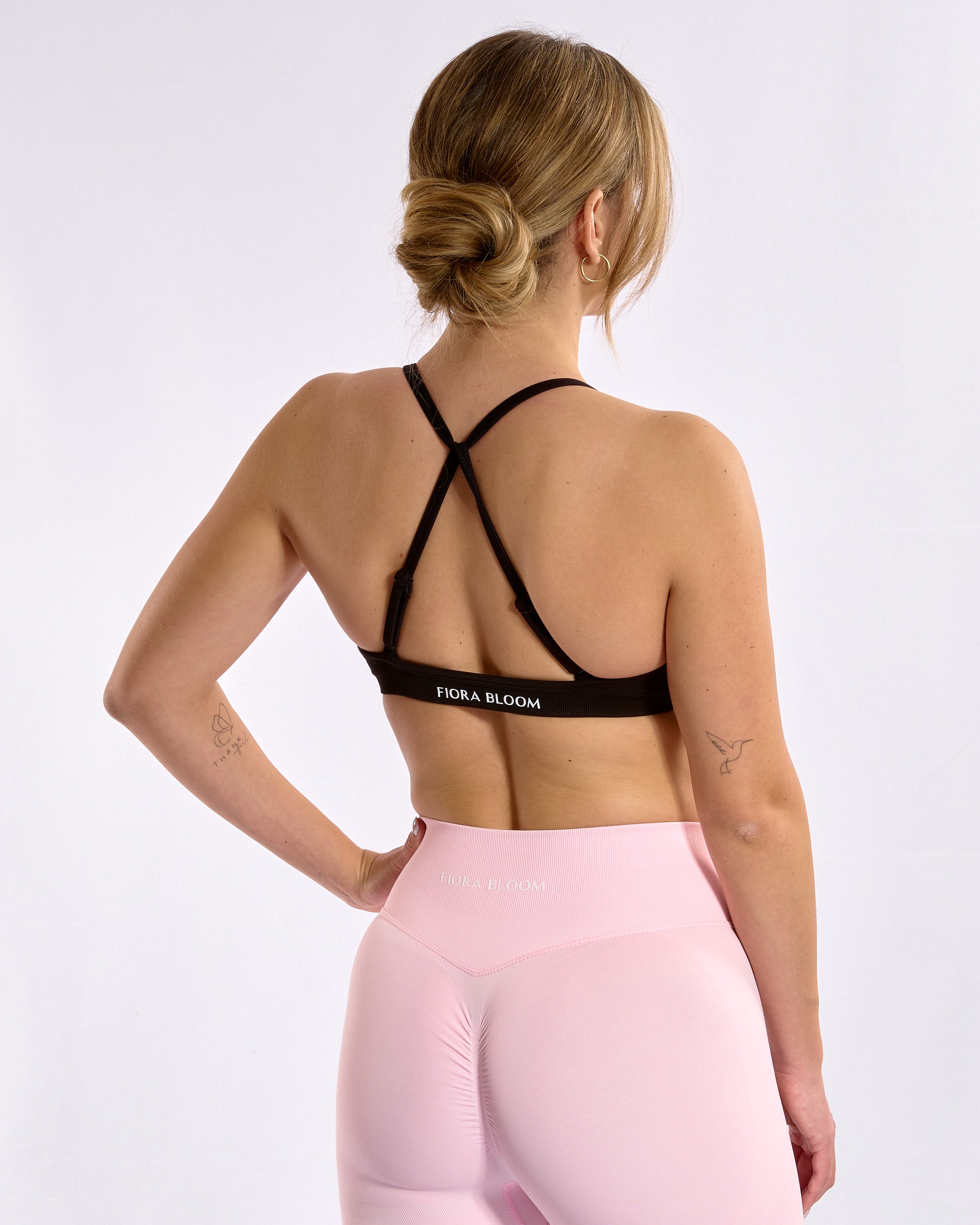 Verstellbarer Crossback Top Schwarz