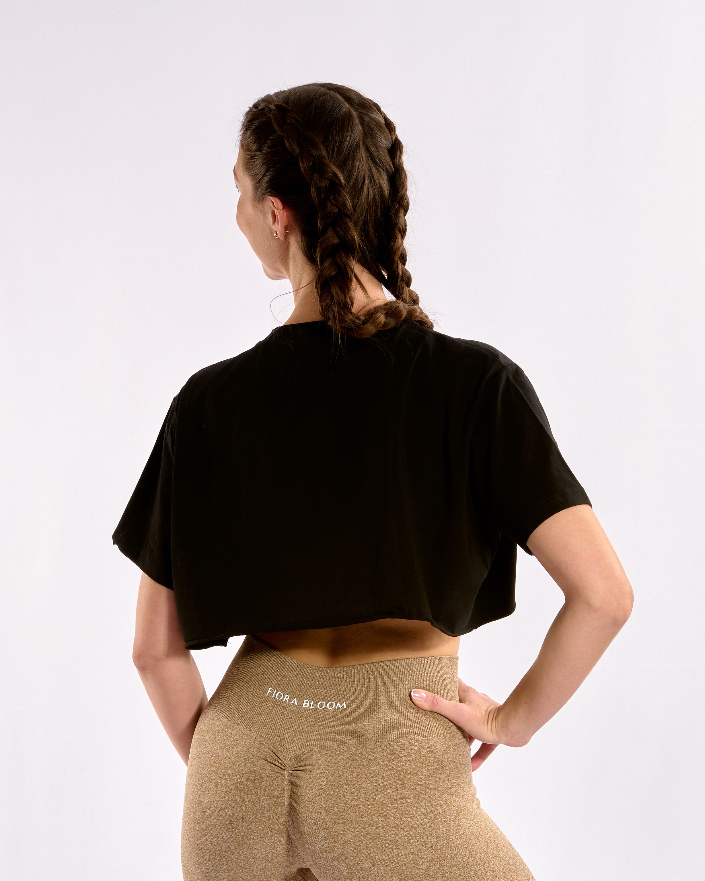 Seamless Crop Top Schwarz