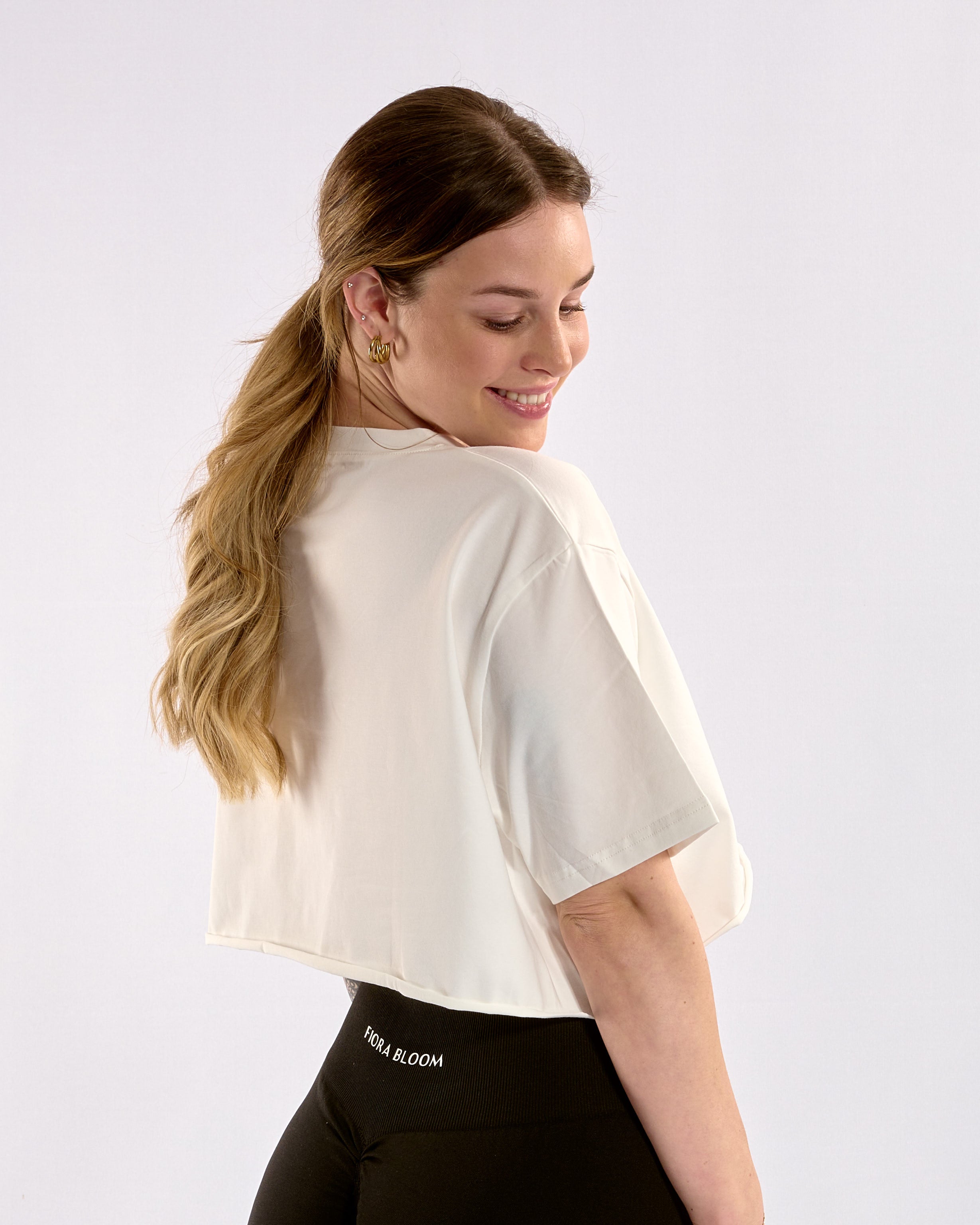 Seamless Crop Top Weiss